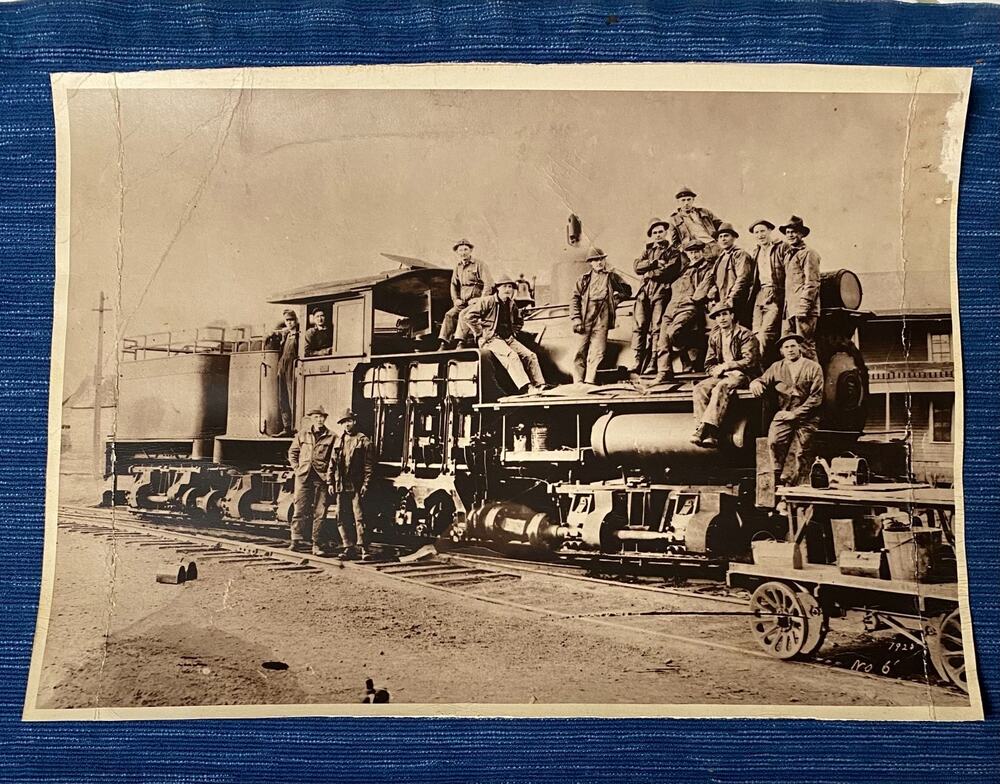 Vintage Photograph Train Photo 14x10 Damaged No 6 1925